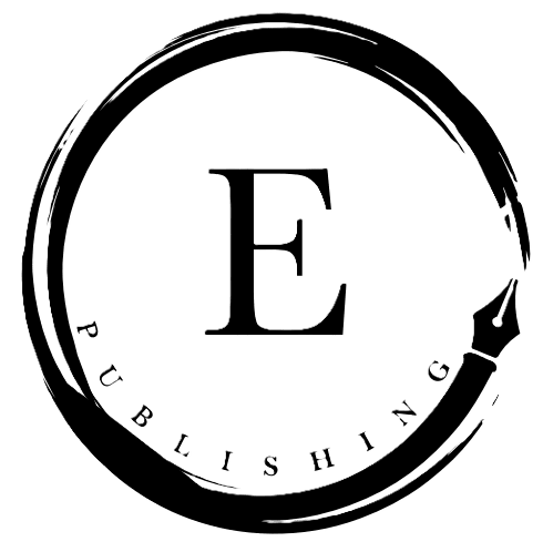 A stylized letter E enclosed in a circular brushstroke design.